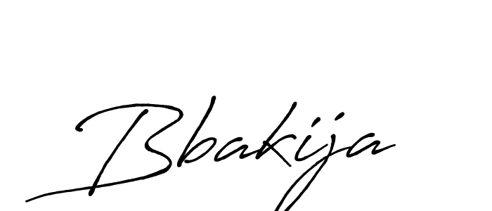 Create a beautiful signature design for name Bbakija. With this signature (Antro_Vectra_Bolder) fonts, you can make a handwritten signature for free. Bbakija signature style 7 images and pictures png