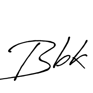 Use a signature maker to create a handwritten signature online. With this signature software, you can design (Antro_Vectra_Bolder) your own signature for name Bbk. Bbk signature style 7 images and pictures png