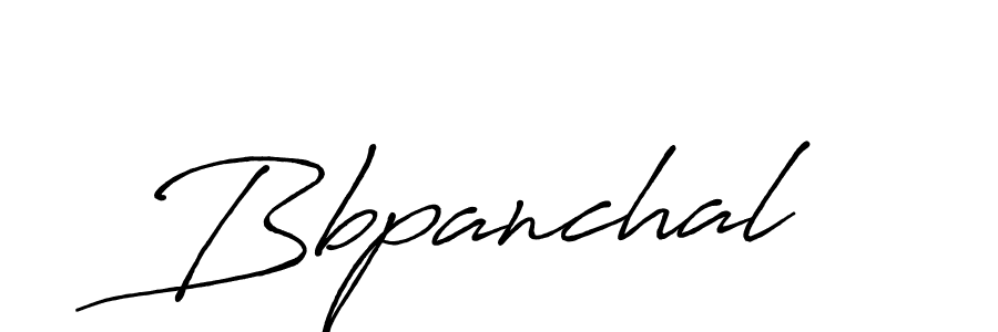 Use a signature maker to create a handwritten signature online. With this signature software, you can design (Antro_Vectra_Bolder) your own signature for name Bbpanchal. Bbpanchal signature style 7 images and pictures png