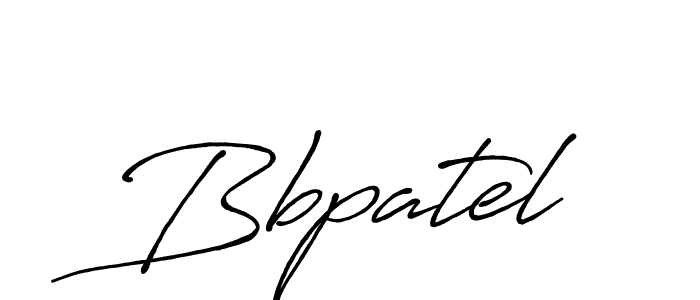 Create a beautiful signature design for name Bbpatel. With this signature (Antro_Vectra_Bolder) fonts, you can make a handwritten signature for free. Bbpatel signature style 7 images and pictures png