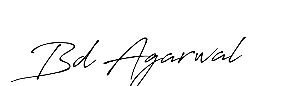 Make a beautiful signature design for name Bd Agarwal. With this signature (Antro_Vectra_Bolder) style, you can create a handwritten signature for free. Bd Agarwal signature style 7 images and pictures png
