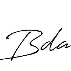 Create a beautiful signature design for name Bda. With this signature (Antro_Vectra_Bolder) fonts, you can make a handwritten signature for free. Bda signature style 7 images and pictures png