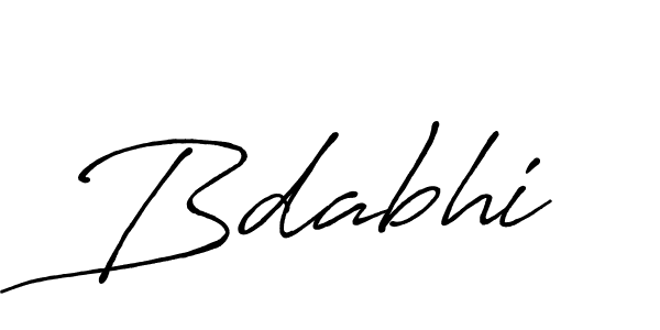 Make a beautiful signature design for name Bdabhi. With this signature (Antro_Vectra_Bolder) style, you can create a handwritten signature for free. Bdabhi signature style 7 images and pictures png