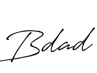 Use a signature maker to create a handwritten signature online. With this signature software, you can design (Antro_Vectra_Bolder) your own signature for name Bdad. Bdad signature style 7 images and pictures png