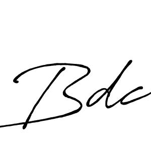 Bdc stylish signature style. Best Handwritten Sign (Antro_Vectra_Bolder) for my name. Handwritten Signature Collection Ideas for my name Bdc. Bdc signature style 7 images and pictures png