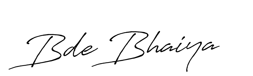 Design your own signature with our free online signature maker. With this signature software, you can create a handwritten (Antro_Vectra_Bolder) signature for name Bde Bhaiya. Bde Bhaiya signature style 7 images and pictures png