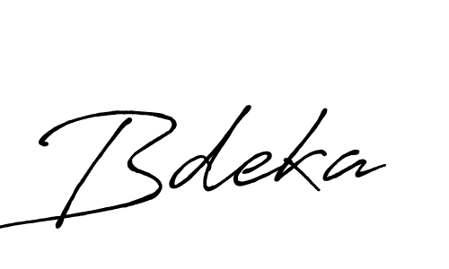 Also we have Bdeka name is the best signature style. Create professional handwritten signature collection using Antro_Vectra_Bolder autograph style. Bdeka signature style 7 images and pictures png