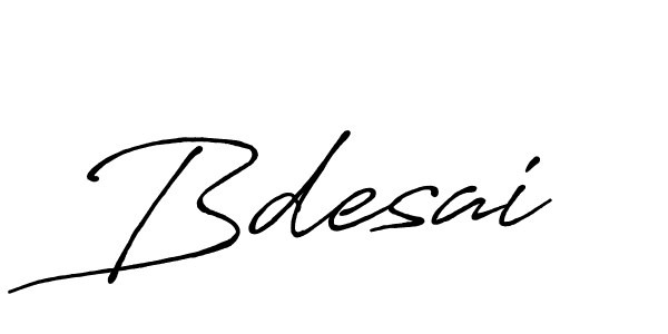 How to make Bdesai name signature. Use Antro_Vectra_Bolder style for creating short signs online. This is the latest handwritten sign. Bdesai signature style 7 images and pictures png