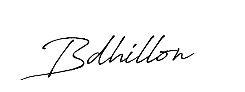 Make a beautiful signature design for name Bdhillon. With this signature (Antro_Vectra_Bolder) style, you can create a handwritten signature for free. Bdhillon signature style 7 images and pictures png