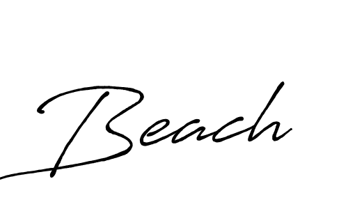 Design your own signature with our free online signature maker. With this signature software, you can create a handwritten (Antro_Vectra_Bolder) signature for name Beach. Beach signature style 7 images and pictures png