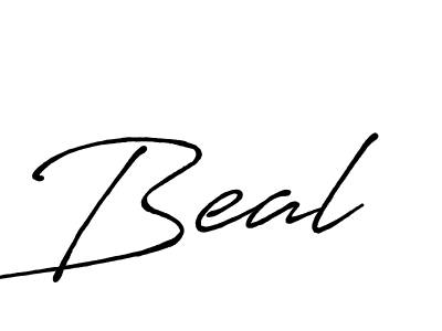 Use a signature maker to create a handwritten signature online. With this signature software, you can design (Antro_Vectra_Bolder) your own signature for name Beal. Beal signature style 7 images and pictures png