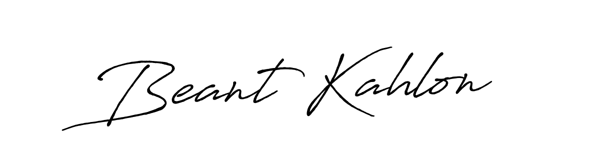 Also You can easily find your signature by using the search form. We will create Beant Kahlon name handwritten signature images for you free of cost using Antro_Vectra_Bolder sign style. Beant Kahlon signature style 7 images and pictures png