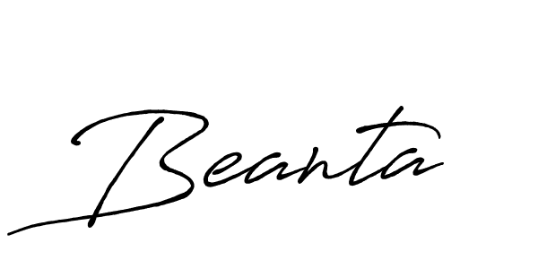 Beanta stylish signature style. Best Handwritten Sign (Antro_Vectra_Bolder) for my name. Handwritten Signature Collection Ideas for my name Beanta. Beanta signature style 7 images and pictures png