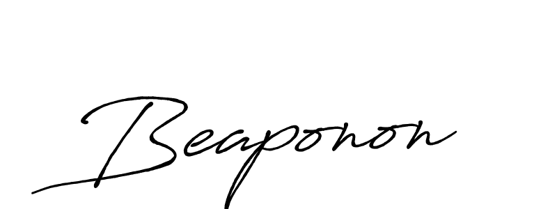 Beaponon stylish signature style. Best Handwritten Sign (Antro_Vectra_Bolder) for my name. Handwritten Signature Collection Ideas for my name Beaponon. Beaponon signature style 7 images and pictures png