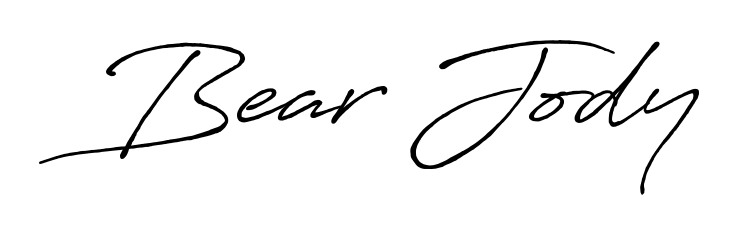 The Antro_Vectra_Bolder typeface gives name Bear Jody a refined look. Suitable for certificates, diplomas, and official verification. Bear Jody signature style 7 images and pictures png