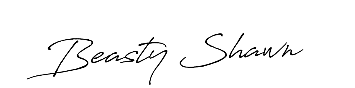 Design your own signature with our free online signature maker. With this signature software, you can create a handwritten (Antro_Vectra_Bolder) signature for name Beasty Shawn. Beasty Shawn signature style 7 images and pictures png