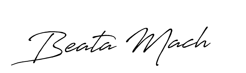 Create a beautiful signature design for name Beata Mach. With this signature (Antro_Vectra_Bolder) fonts, you can make a handwritten signature for free. Beata Mach signature style 7 images and pictures png