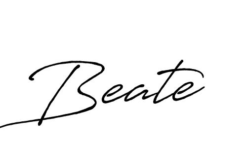 Design your own signature with our free online signature maker. With this signature software, you can create a handwritten (Antro_Vectra_Bolder) signature for name Beate. Beate signature style 7 images and pictures png