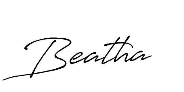 Make a beautiful signature design for name Beatha. With this signature (Antro_Vectra_Bolder) style, you can create a handwritten signature for free. Beatha signature style 7 images and pictures png