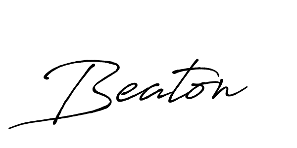 Beaton stylish signature style. Best Handwritten Sign (Antro_Vectra_Bolder) for my name. Handwritten Signature Collection Ideas for my name Beaton. Beaton signature style 7 images and pictures png