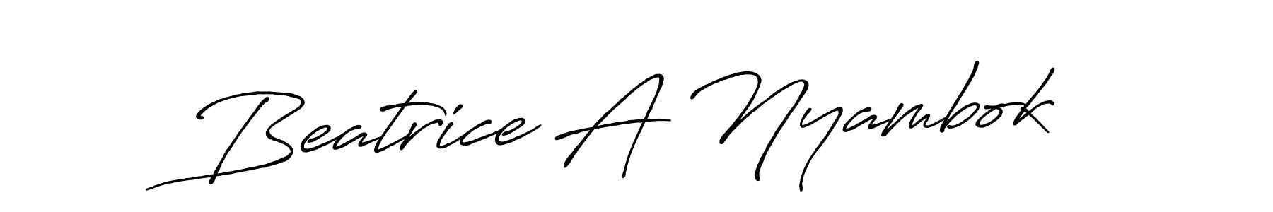 You should practise on your own different ways (Antro_Vectra_Bolder) to write your name (Beatrice A Nyambok) in signature. don't let someone else do it for you. Beatrice A Nyambok signature style 7 images and pictures png
