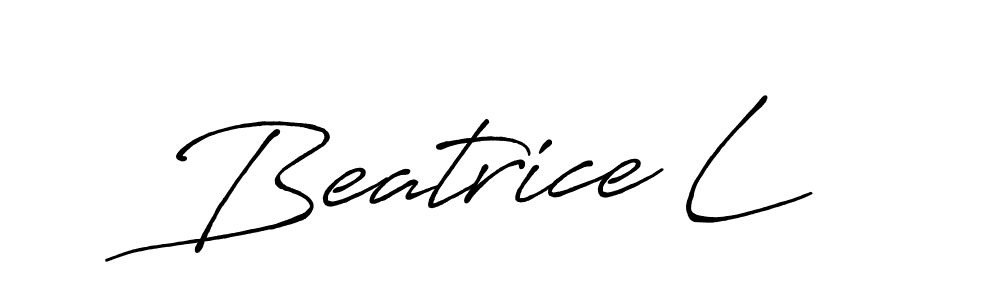 It looks lik you need a new signature style for name Beatrice L. Design unique handwritten (Antro_Vectra_Bolder) signature with our free signature maker in just a few clicks. Beatrice L signature style 7 images and pictures png
