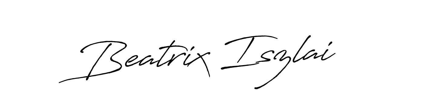 Design your own signature with our free online signature maker. With this signature software, you can create a handwritten (Antro_Vectra_Bolder) signature for name Beatrix Iszlai. Beatrix Iszlai signature style 7 images and pictures png