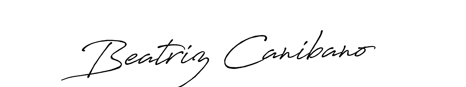 Design your own signature with our free online signature maker. With this signature software, you can create a handwritten (Antro_Vectra_Bolder) signature for name Beatriz Canibano. Beatriz Canibano signature style 7 images and pictures png