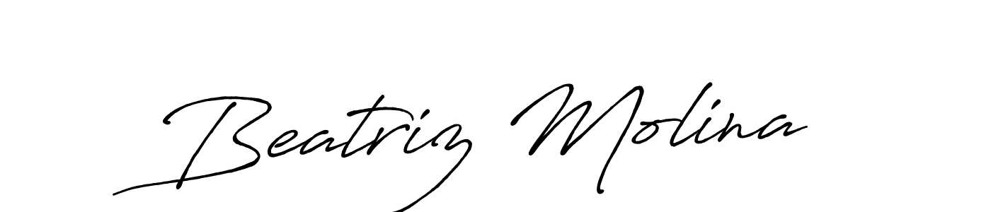 Beatriz Molina stylish signature style. Best Handwritten Sign (Antro_Vectra_Bolder) for my name. Handwritten Signature Collection Ideas for my name Beatriz Molina. Beatriz Molina signature style 7 images and pictures png