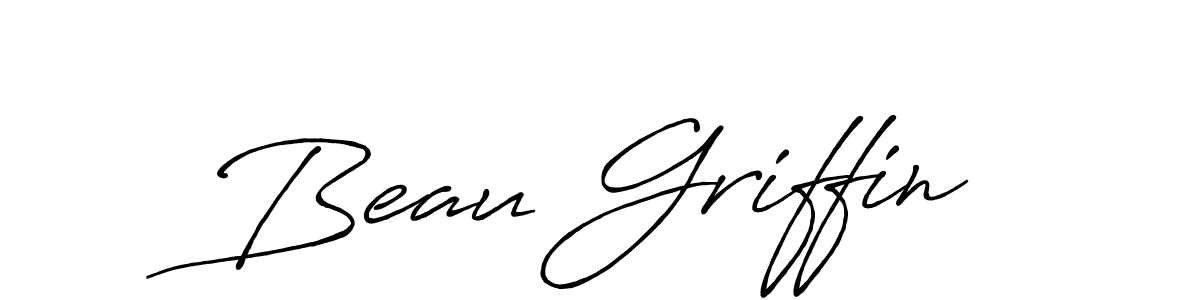 Create a beautiful signature design for name Beau Griffin. With this signature (Antro_Vectra_Bolder) fonts, you can make a handwritten signature for free. Beau Griffin signature style 7 images and pictures png