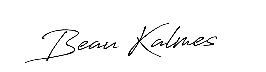 Beau Kalmes stylish signature style. Best Handwritten Sign (Antro_Vectra_Bolder) for my name. Handwritten Signature Collection Ideas for my name Beau Kalmes. Beau Kalmes signature style 7 images and pictures png