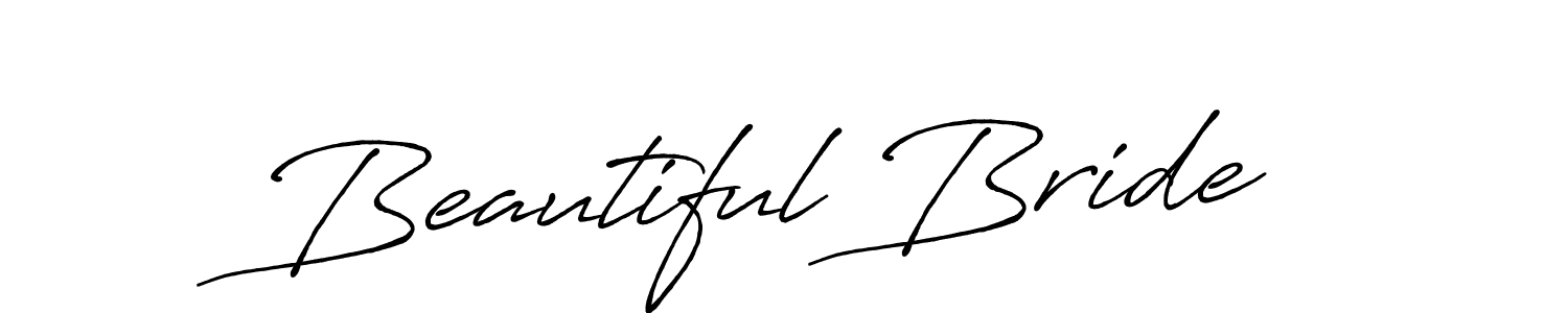 How to make Beautiful Bride name signature. Use Antro_Vectra_Bolder style for creating short signs online. This is the latest handwritten sign. Beautiful Bride signature style 7 images and pictures png
