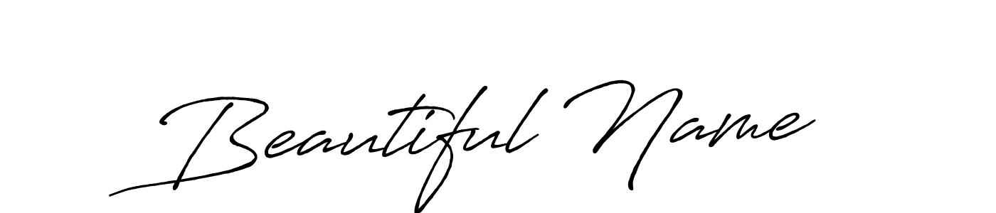 It looks lik you need a new signature style for name Beautiful Name. Design unique handwritten (Antro_Vectra_Bolder) signature with our free signature maker in just a few clicks. Beautiful Name signature style 7 images and pictures png