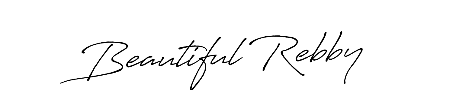 Use a signature maker to create a handwritten signature online. With this signature software, you can design (Antro_Vectra_Bolder) your own signature for name Beautiful Rebby. Beautiful Rebby signature style 7 images and pictures png
