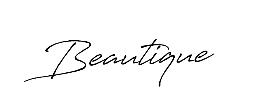 Make a beautiful signature design for name Beautique. With this signature (Antro_Vectra_Bolder) style, you can create a handwritten signature for free. Beautique signature style 7 images and pictures png