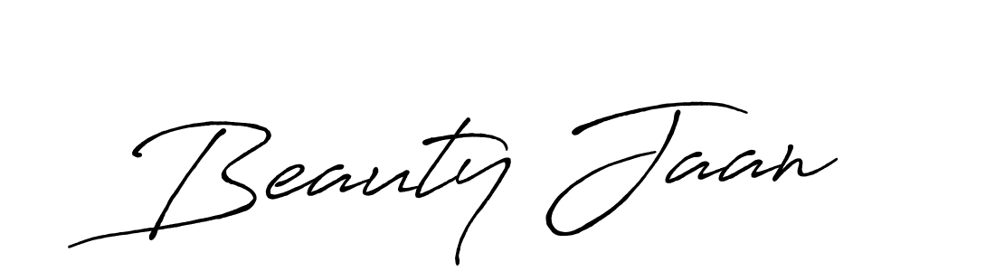 Use a signature maker to create a handwritten signature online. With this signature software, you can design (Antro_Vectra_Bolder) your own signature for name Beauty Jaan. Beauty Jaan signature style 7 images and pictures png