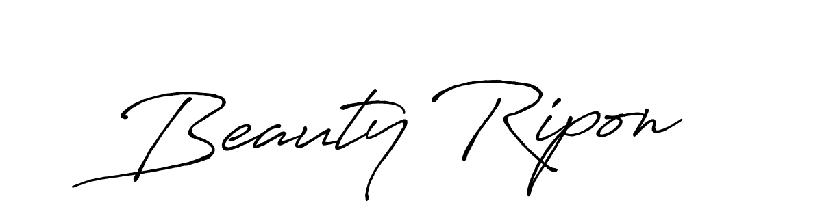 Also we have Beauty Ripon name is the best signature style. Create professional handwritten signature collection using Antro_Vectra_Bolder autograph style. Beauty Ripon signature style 7 images and pictures png