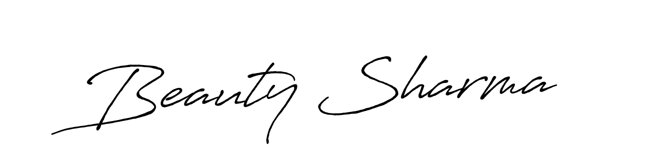 Beauty Sharma stylish signature style. Best Handwritten Sign (Antro_Vectra_Bolder) for my name. Handwritten Signature Collection Ideas for my name Beauty Sharma. Beauty Sharma signature style 7 images and pictures png