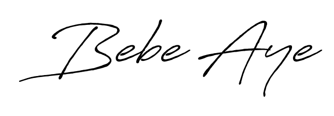 Download transparent PNG signature for name Bebe Aye styled with Antro_Vectra_Bolder font. Ready to paste directly into PDF and Word agreements. Bebe Aye signature style 7 images and pictures png