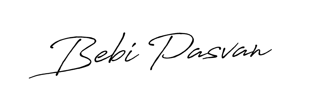 Make a beautiful signature design for name Bebi Pasvan. With this signature (Antro_Vectra_Bolder) style, you can create a handwritten signature for free. Bebi Pasvan signature style 7 images and pictures png