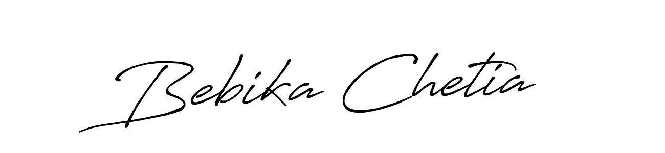 Bebika Chetia stylish signature style. Best Handwritten Sign (Antro_Vectra_Bolder) for my name. Handwritten Signature Collection Ideas for my name Bebika Chetia. Bebika Chetia signature style 7 images and pictures png