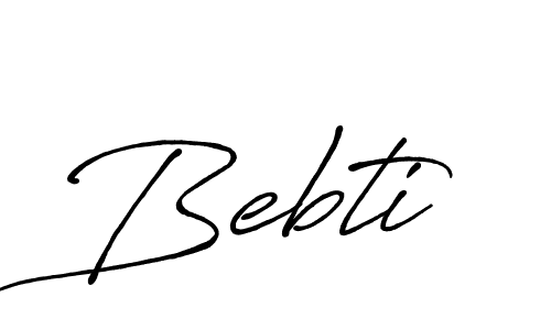 Make a beautiful signature design for name Bebti. With this signature (Antro_Vectra_Bolder) style, you can create a handwritten signature for free. Bebti signature style 7 images and pictures png