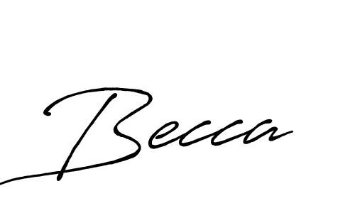Becca stylish signature style. Best Handwritten Sign (Antro_Vectra_Bolder) for my name. Handwritten Signature Collection Ideas for my name Becca. Becca signature style 7 images and pictures png