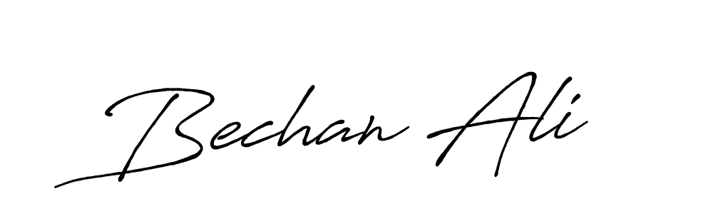 Create a beautiful signature design for name Bechan Ali. With this signature (Antro_Vectra_Bolder) fonts, you can make a handwritten signature for free. Bechan Ali signature style 7 images and pictures png