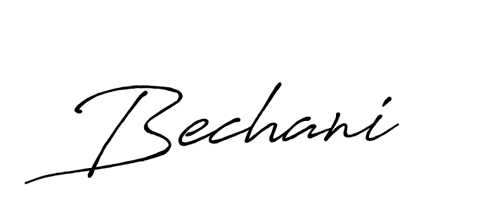 Similarly Antro_Vectra_Bolder is the best handwritten signature design. Signature creator online .You can use it as an online autograph creator for name Bechani. Bechani signature style 7 images and pictures png