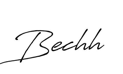 The best way (Antro_Vectra_Bolder) to make a short signature is to pick only two or three words in your name. The name Bechh include a total of six letters. For converting this name. Bechh signature style 7 images and pictures png