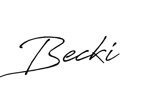 Also we have Becki name is the best signature style. Create professional handwritten signature collection using Antro_Vectra_Bolder autograph style. Becki signature style 7 images and pictures png