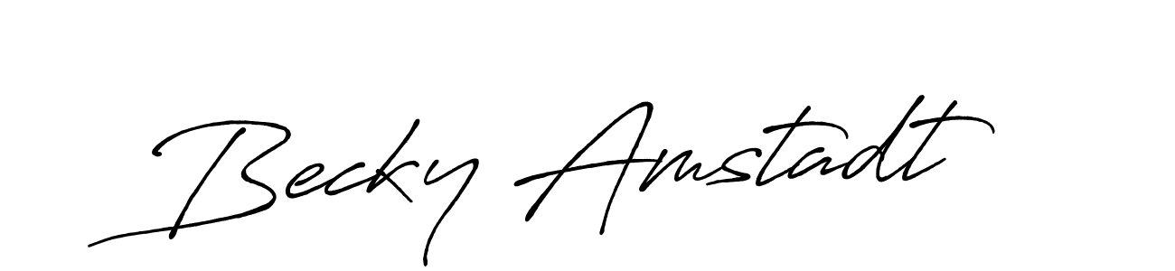 The best way (Antro_Vectra_Bolder) to make a short signature is to pick only two or three words in your name. The name Becky Amstadt include a total of six letters. For converting this name. Becky Amstadt signature style 7 images and pictures png