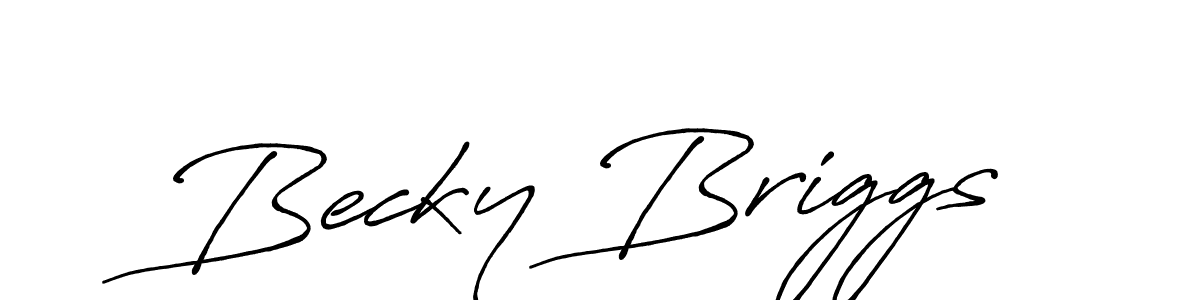 Once you've used our free online signature maker to create your best signature Antro_Vectra_Bolder style, it's time to enjoy all of the benefits that Becky Briggs name signing documents. Becky Briggs signature style 7 images and pictures png