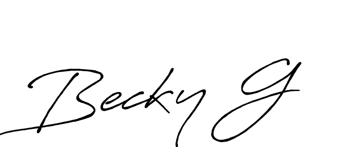 How to make Becky G name signature. Use Antro_Vectra_Bolder style for creating short signs online. This is the latest handwritten sign. Becky G signature style 7 images and pictures png